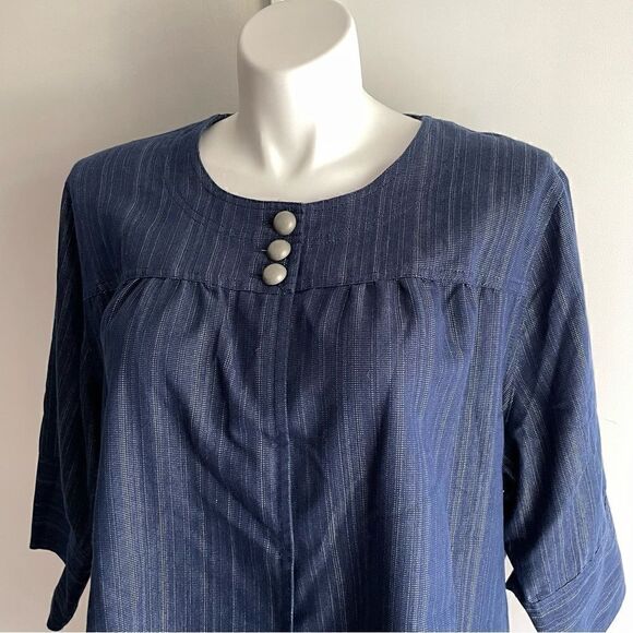 Denim Blue Top, Size 3X, Maggie & Max - Picture 6 of 9